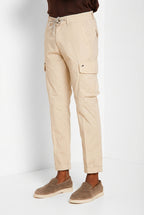 Chile Jogger pantalone cargo uomo in tela paracadute lyocell e cotone extra slim fit