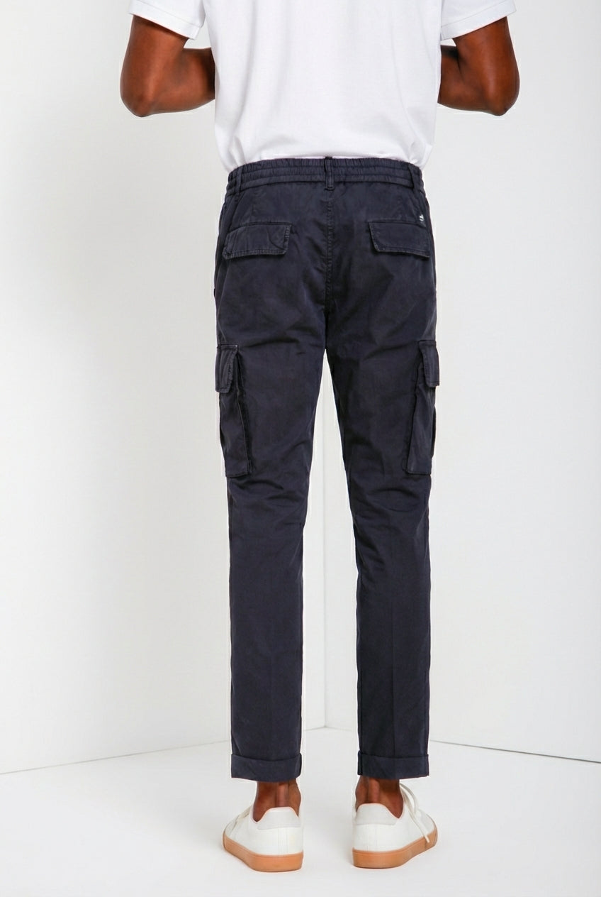 Chile Jogger pantalone cargo uomo in tela paracadute lyocell e cotone extra slim fit