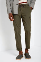 Chile Jogger pantalone cargo uomo in tela paracadute lyocell e cotone extra slim fit