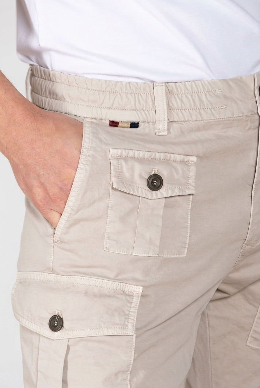 George Coolpocket Hose Cargo Jogger Herren aus Stretch-Gabardine Logo Edition carrot fit ①