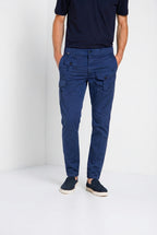 George Coolpocket pantalone cargo jogger uomo in gabardina stretch Logo Edition carrot fit ①