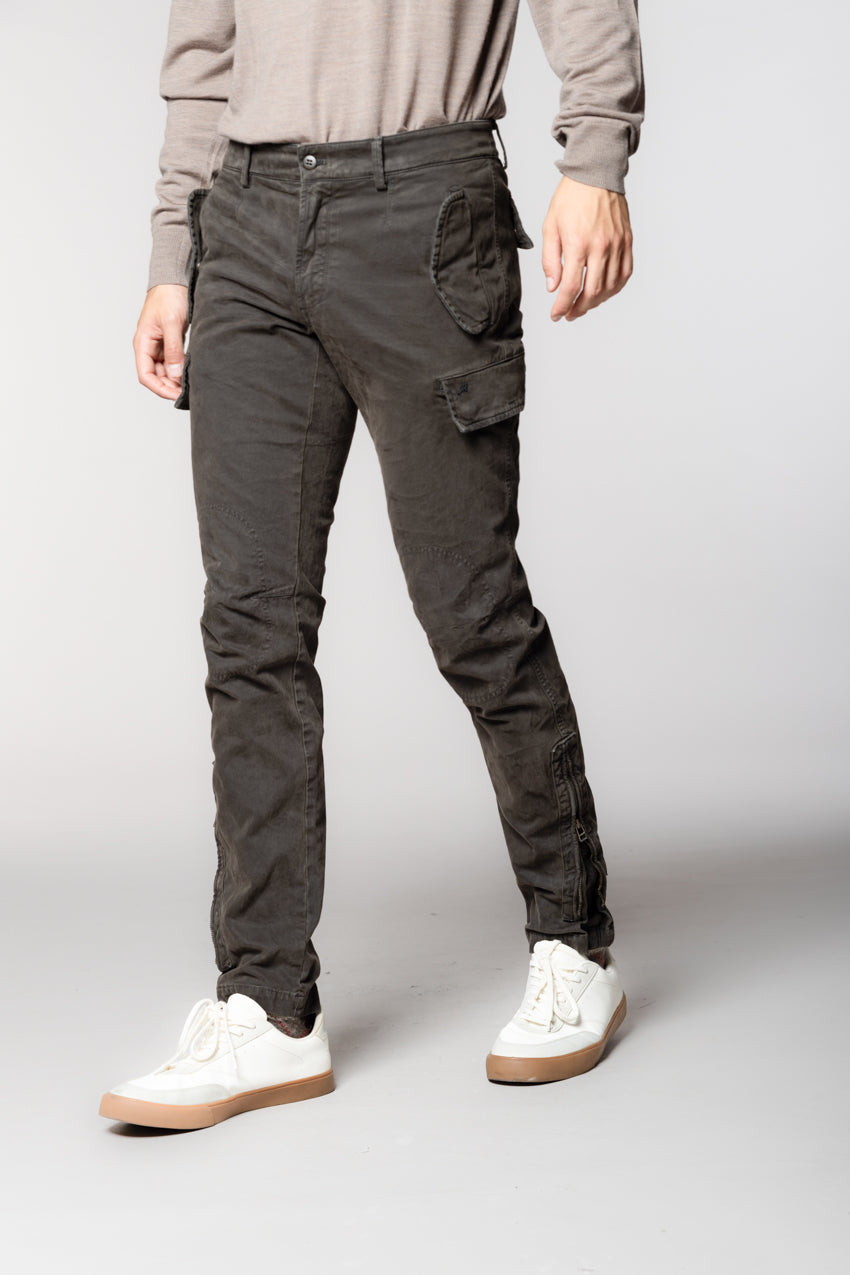 Bolivia  pantalone cargo uomo in gabardina regular fit