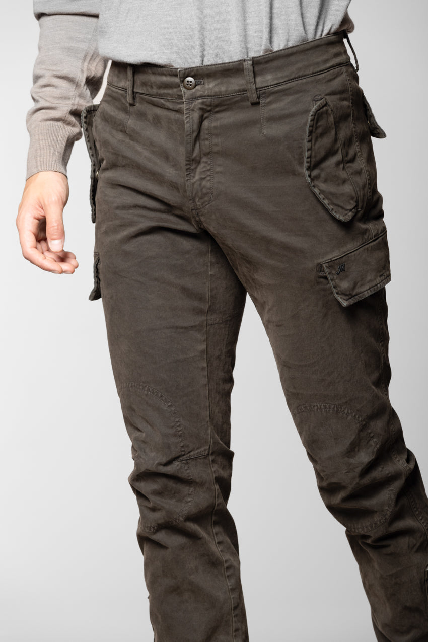 Bolivia  pantalone cargo uomo in gabardina regular fit