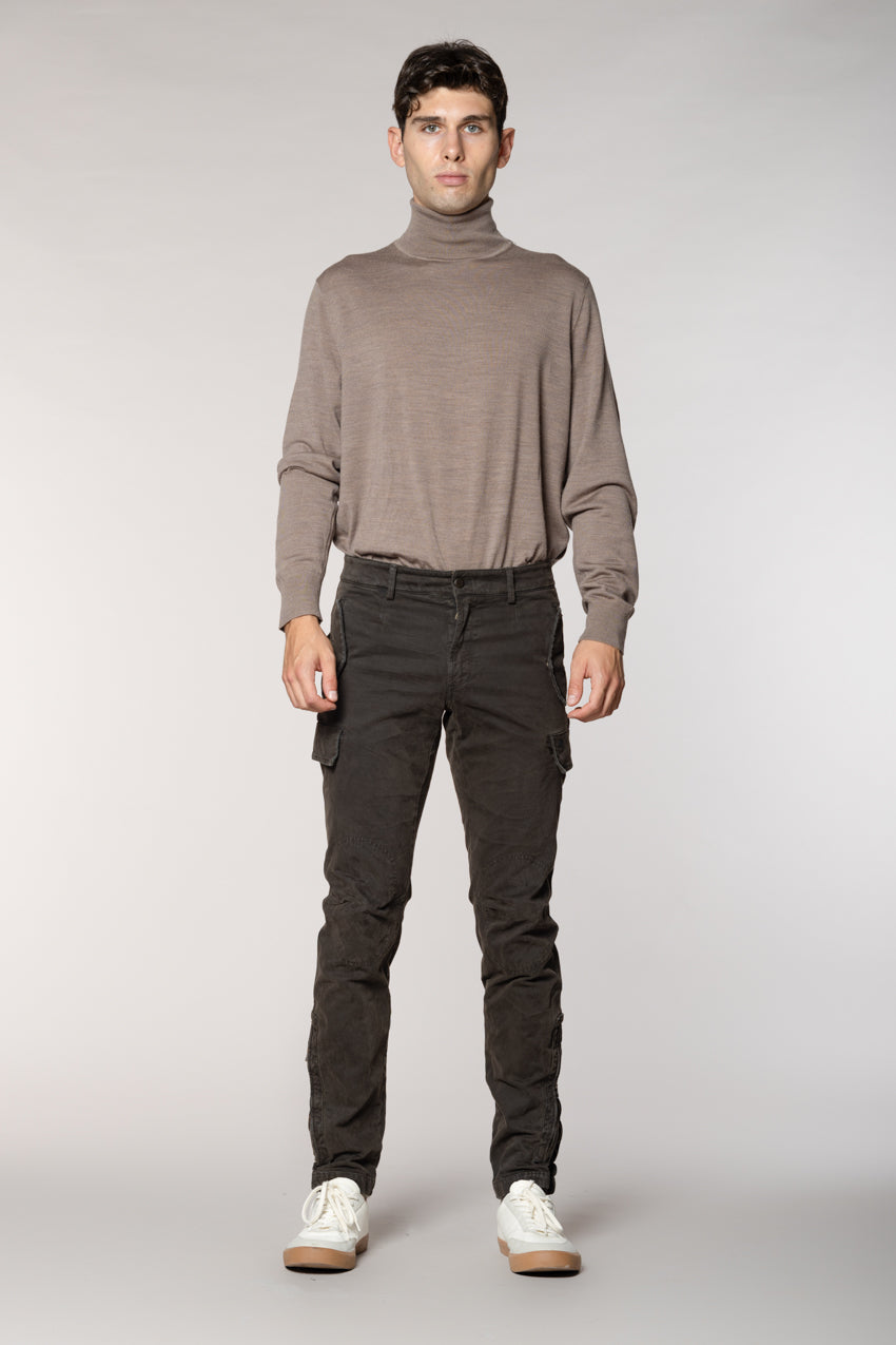 Bolivia  pantalone cargo uomo in gabardina regular fit