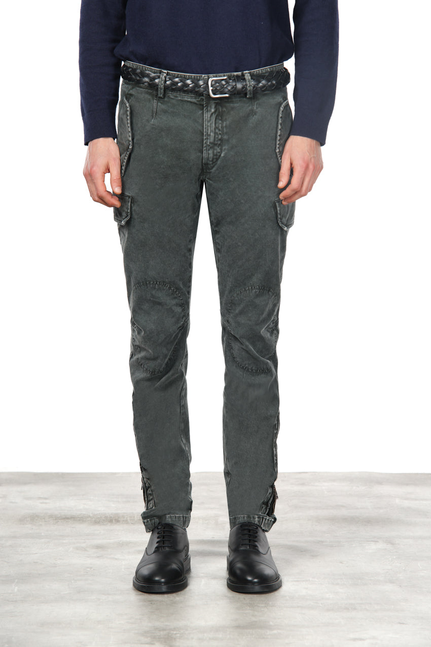 Bolivia pantalone cargo uomo in gabardina regular fit