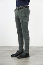 Bolivia pantalone cargo uomo in gabardina regular fit