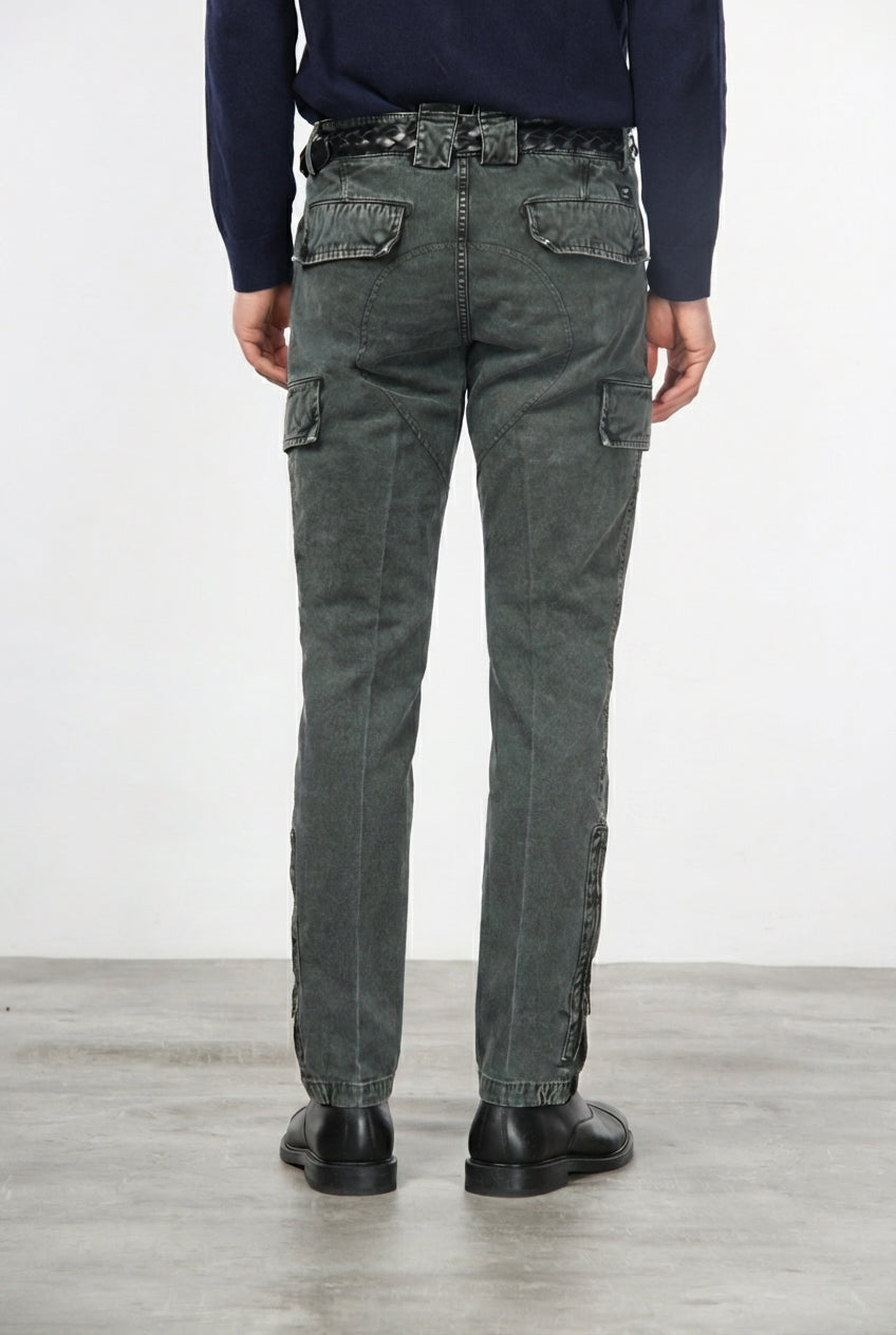 Bolivia pantalone cargo uomo in gabardina regular fit