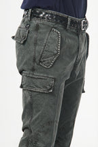 Bolivia pantalone cargo uomo in gabardina regular fit