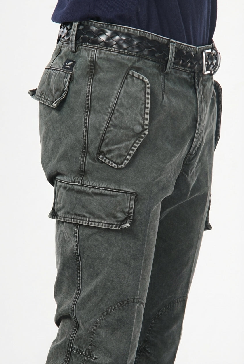 Bolivia pantalone cargo uomo in gabardina regular fit