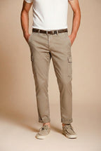 Chile pantalone cargo uomo in gabardina stretch regular fit