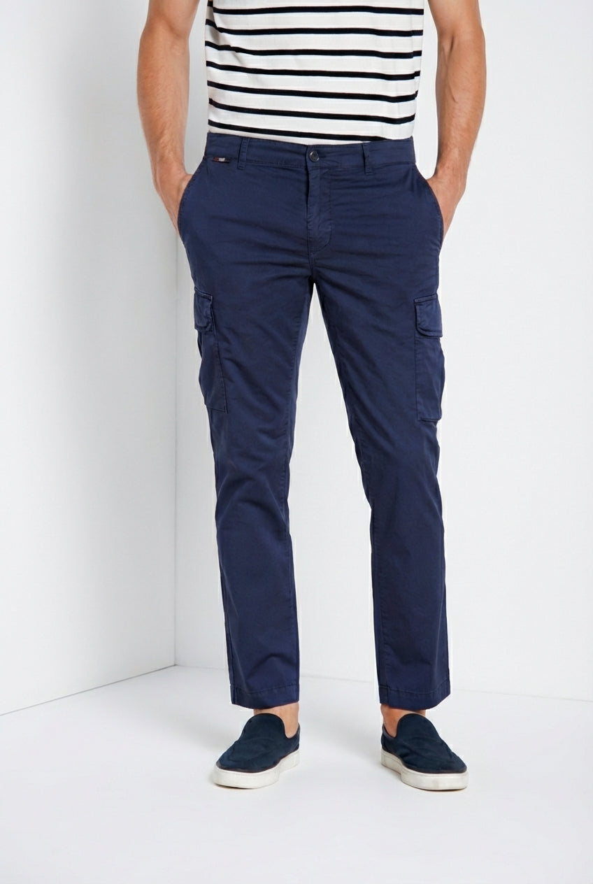 Chile pantalone cargo uomo in gabardina stretch regular fit