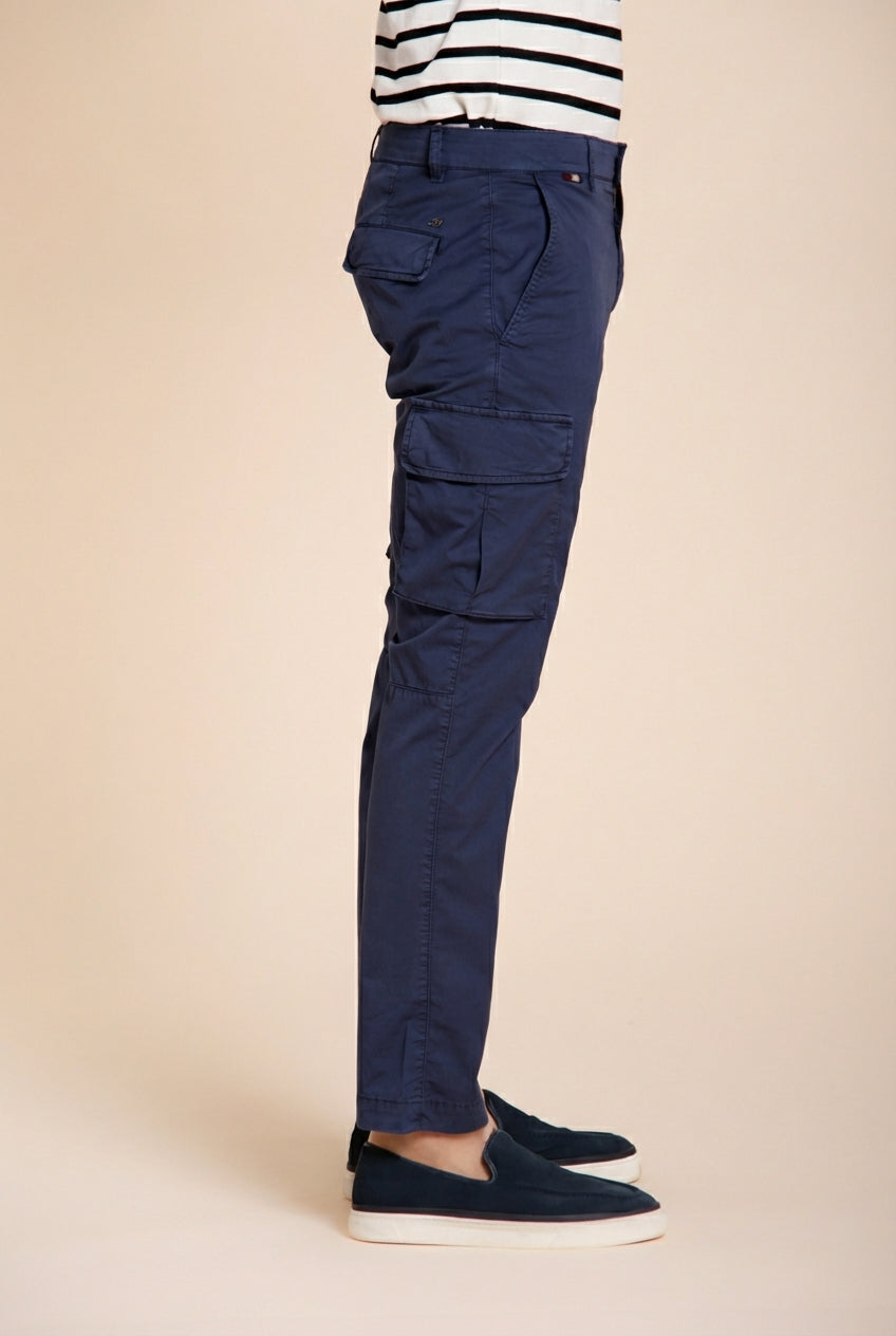 Chile pantalone cargo uomo in gabardina stretch regular fit