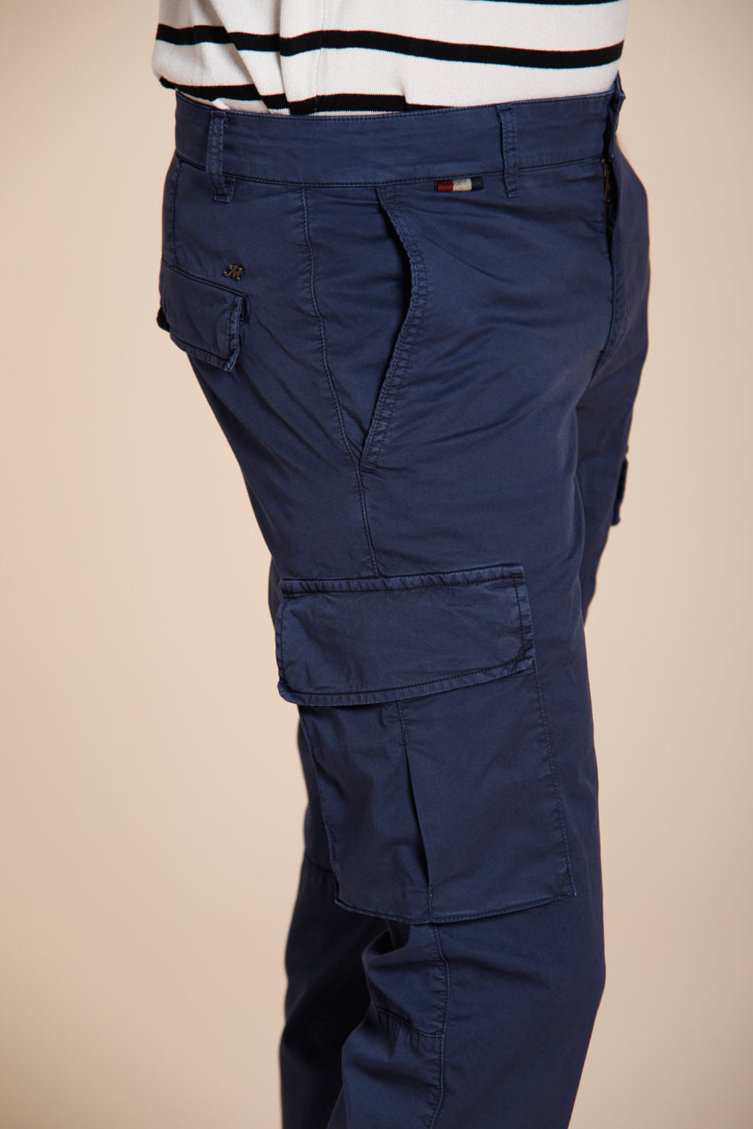 Chile pantalone cargo uomo in gabardina stretch regular fit