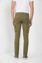 Chile delamere pantalone cargo uomo in twill lino e cotone regular fit