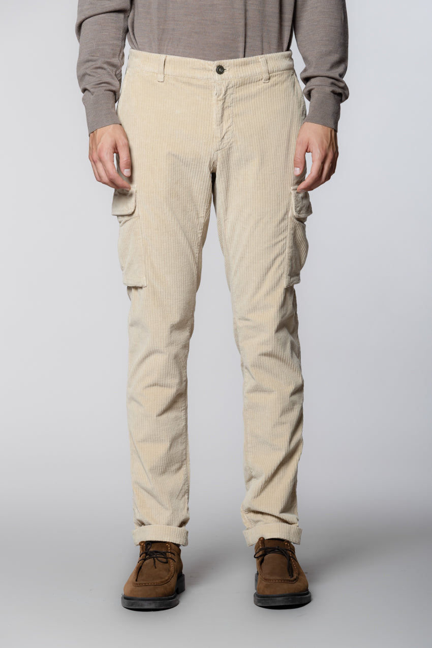 Chile pantalone cargo in velluto costa francia regular fit