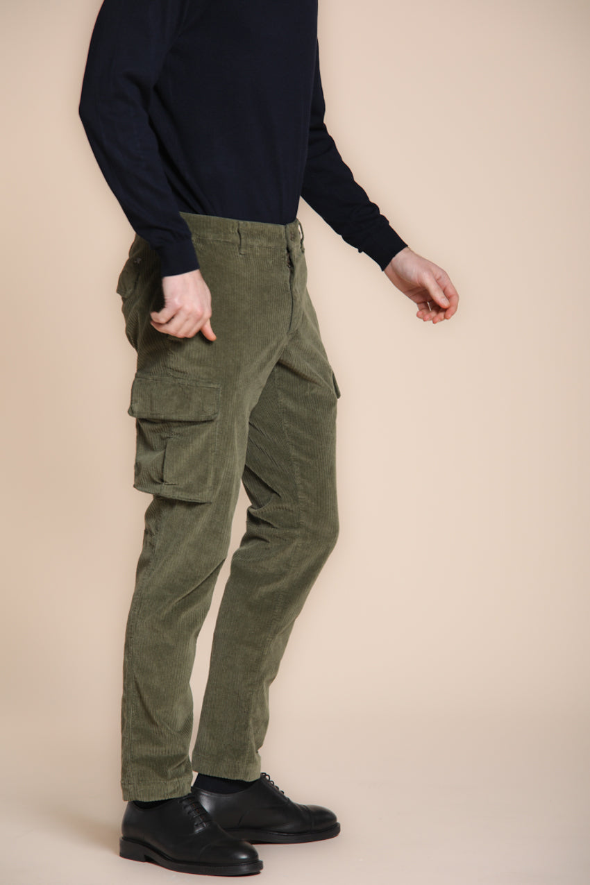 Chile pantalone cargo in velluto costa francia regular fit