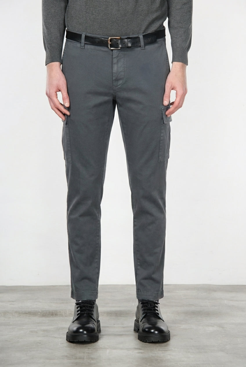 Chile Cargo-Hose Herren aus Stretch-Baumwolle mit Diagonalstruktur, Regular Fit