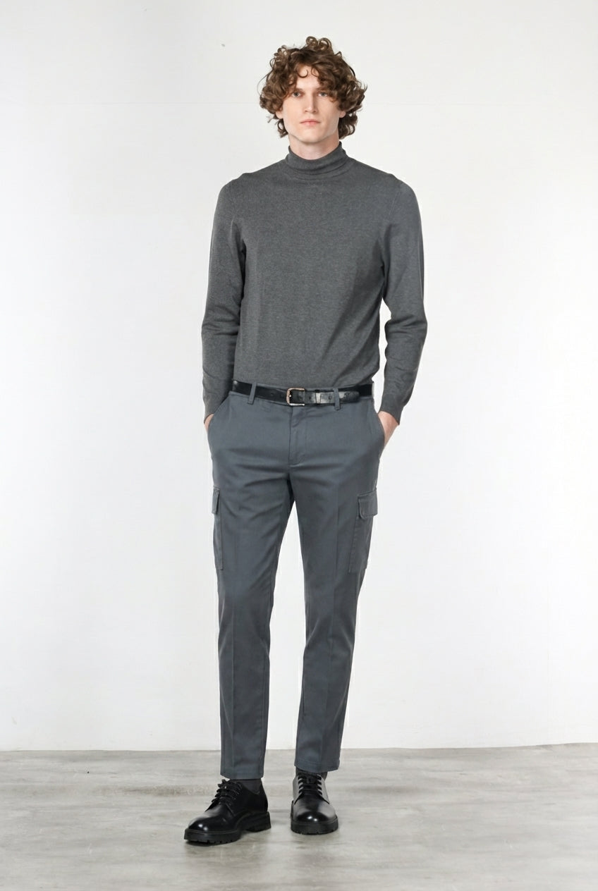 Chile Cargo-Hose Herren aus Stretch-Baumwolle mit Diagonalstruktur, Regular Fit