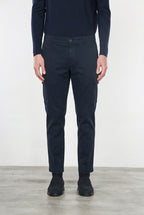 Chile pantalone cargo uomo in cotone stretch trama diagonale regular fit