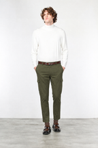 Chile Cargo-Hose für Herren aus Stretch-Baumwolle mit Diagonalstruktur Regular Fit