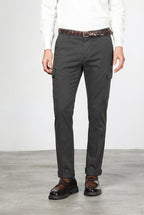 Chile pantalone cargo uomo in cotone stretch trama diagonale regular fit