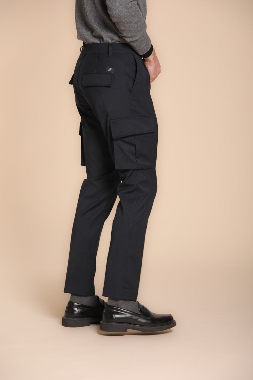 Chile 2 Pinces pantalone cargo in lana regular fit