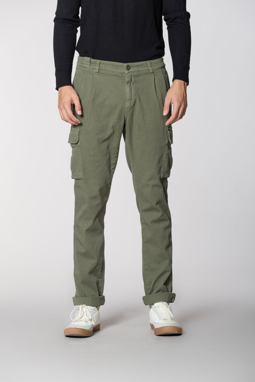 Chile 2 Pinces pantalone cargo in bull regular fit