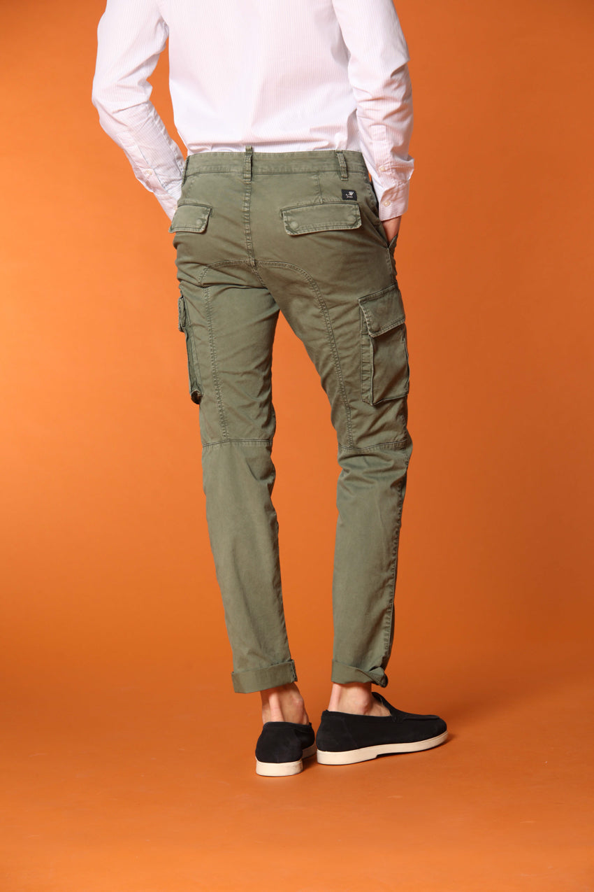 Chile  pantalone cargo uomo in twill di cotone pima leggero special washing  extra slim fit