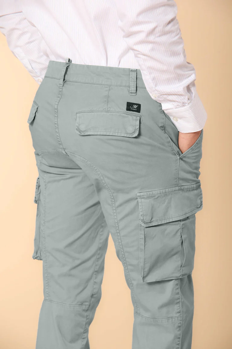 Chile  pantalone cargo uomo in twill di cotone pima leggero special washing  extra slim fit