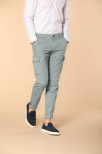 Chile  pantalone cargo uomo in twill di cotone pima leggero special washing  extra slim fit