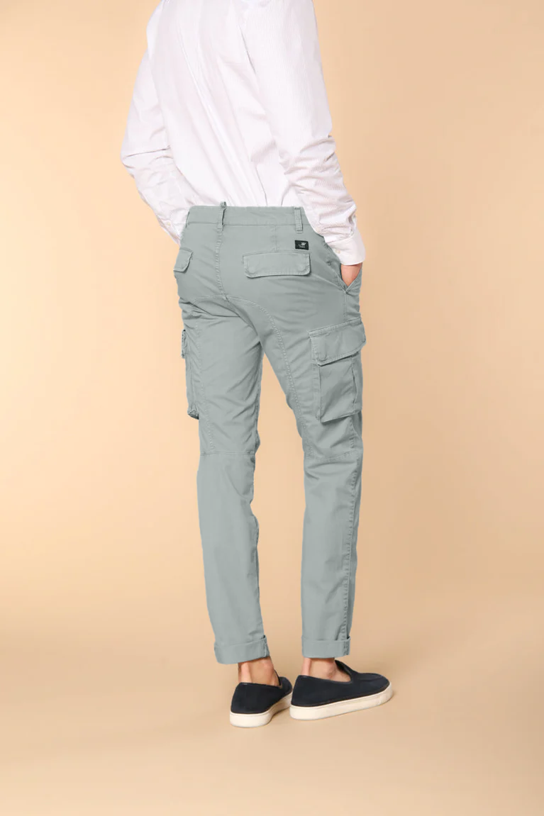 Chile pantalone cargo uomo in twill di cotone pima leggero special washing  extra-slim fit