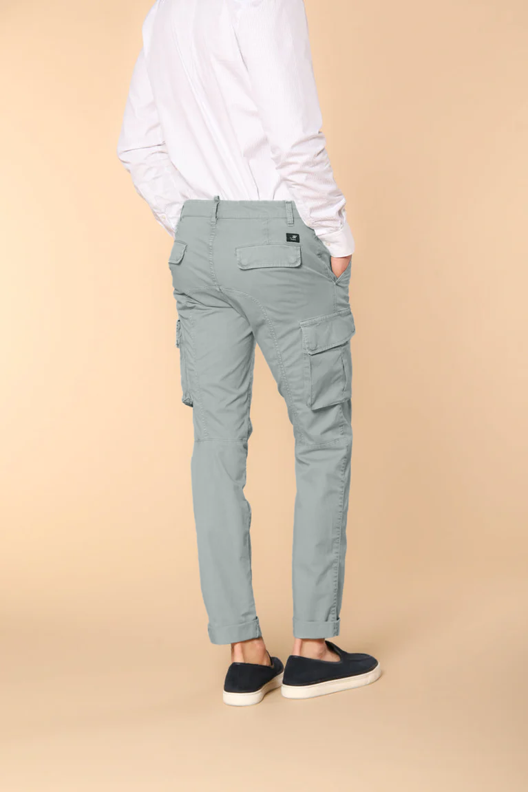 Chile  pantalone cargo uomo in twill di cotone pima leggero special washing  extra slim fit