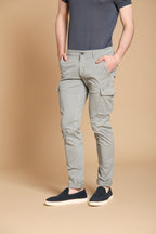 Chile  pantalone cargo uomo in twill di cotone pima leggero special washing  extra slim fit