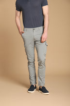 Chile  pantalone cargo uomo in twill di cotone pima leggero special washing  extra slim fit