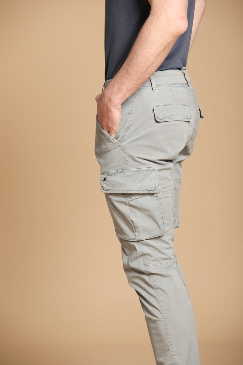 Chile  pantalone cargo uomo in twill di cotone pima leggero special washing  extra slim fit