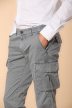 Chile  pantalone cargo uomo in twill di cotone pima leggero special washing  extra slim fit