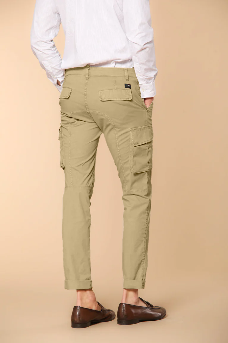 Chile pantalone cargo uomo in twill di cotone pima leggero special washing  extra-slim fit