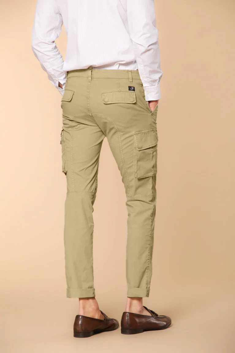 Chile  pantalone cargo uomo in twill di cotone pima leggero special washing  extra slim fit