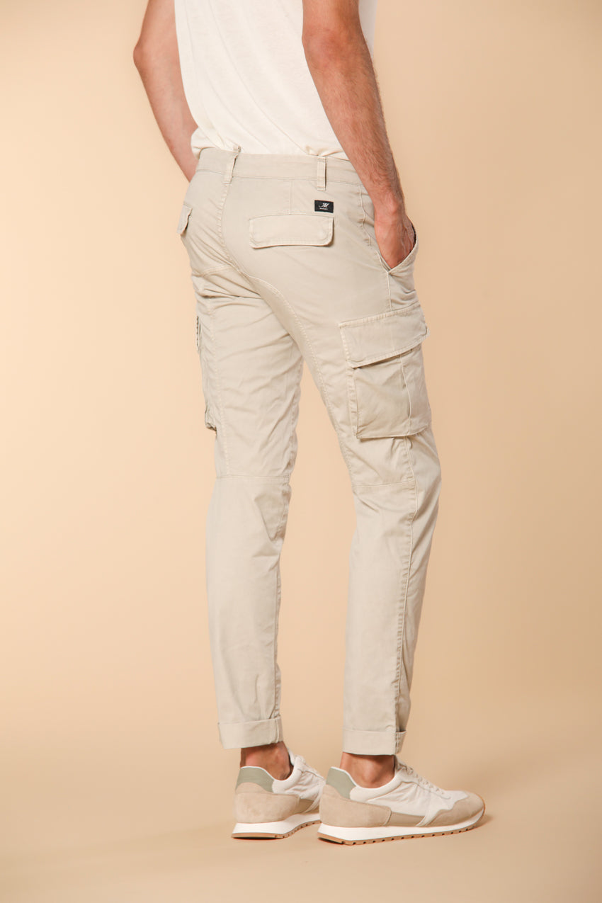 hile Herren Cargo Hose aus leichtem Pima-Baumwoll-Twill Special Washing Extra-Slim Fit