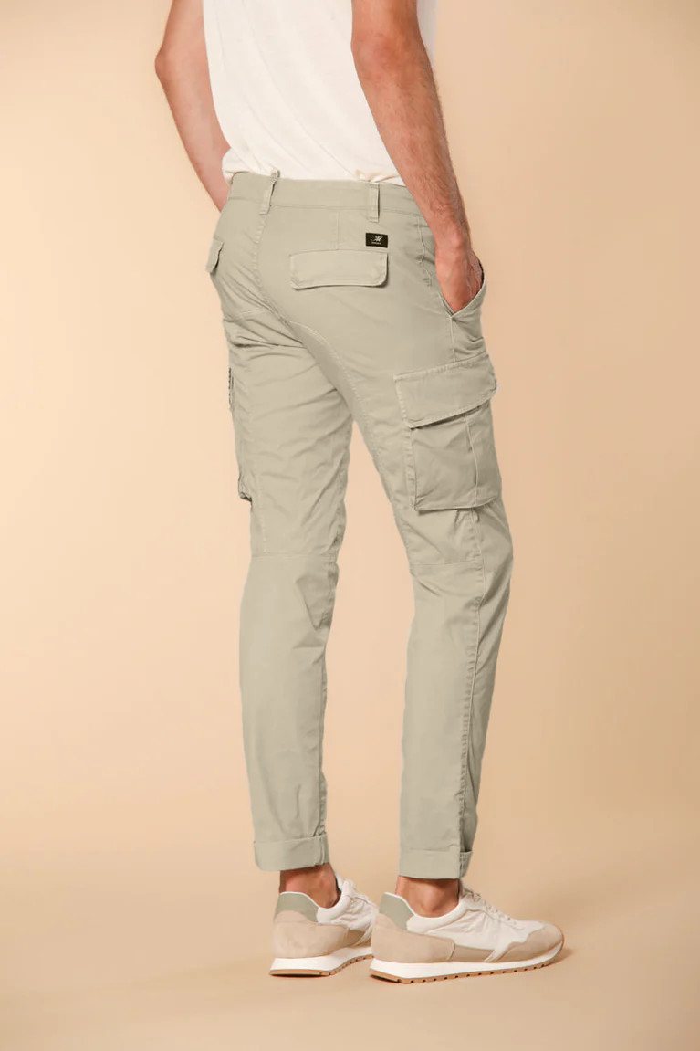 Chile  pantalone cargo uomo in twill di cotone pima leggero special washing  extra slim fit