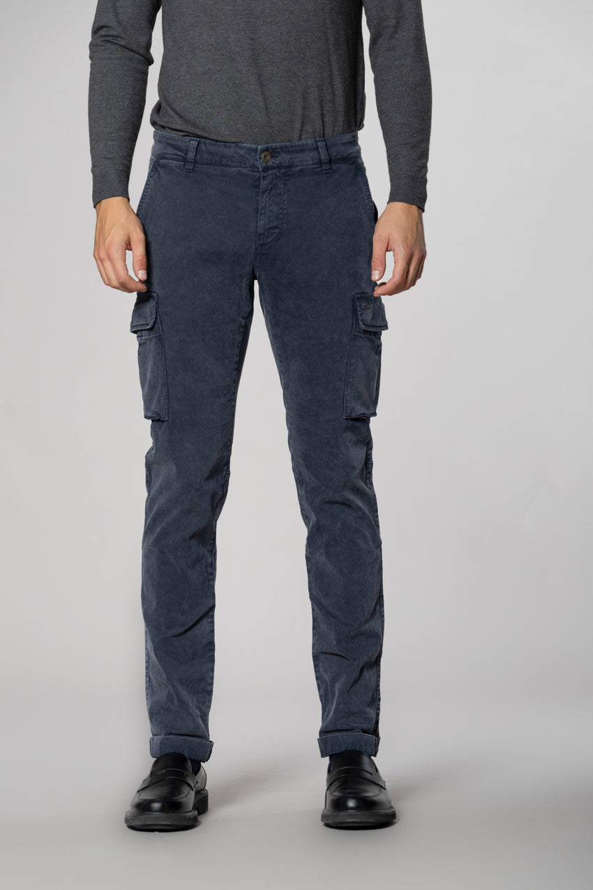 Chile Herren-Cargohose aus Gabardine mit Spezialwäsche extra slim fit