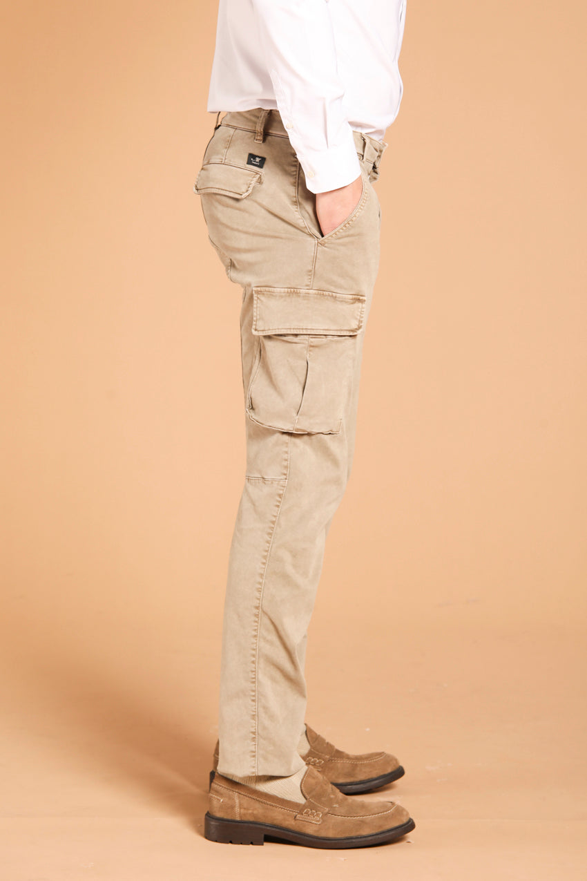 Chile Herren-Cargohose aus Gabardine mit Spezialwäsche extra slim fit
