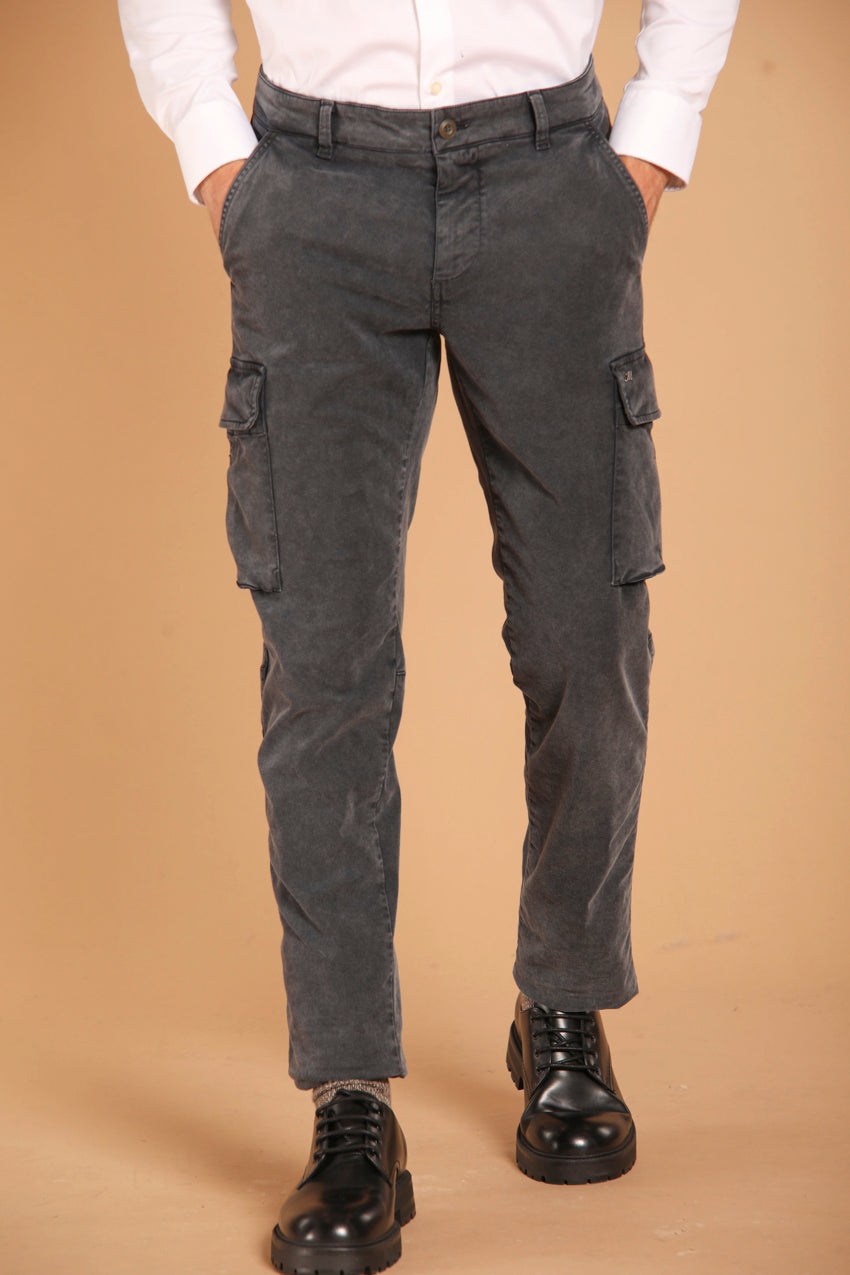 Chile Herren-Cargohose aus Gabardine mit Spezialwäsche extra slim fit