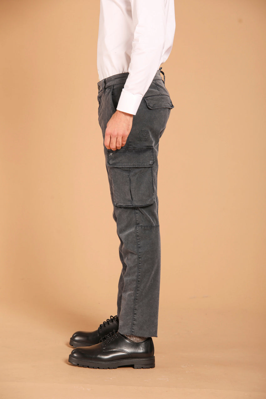 Chile Herren-Cargohose aus Gabardine mit Spezialwäsche extra slim fit