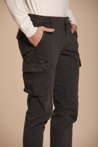 Foto 2 Chile pantalone cargo uomo in gabardina con special washing extra slim fit
