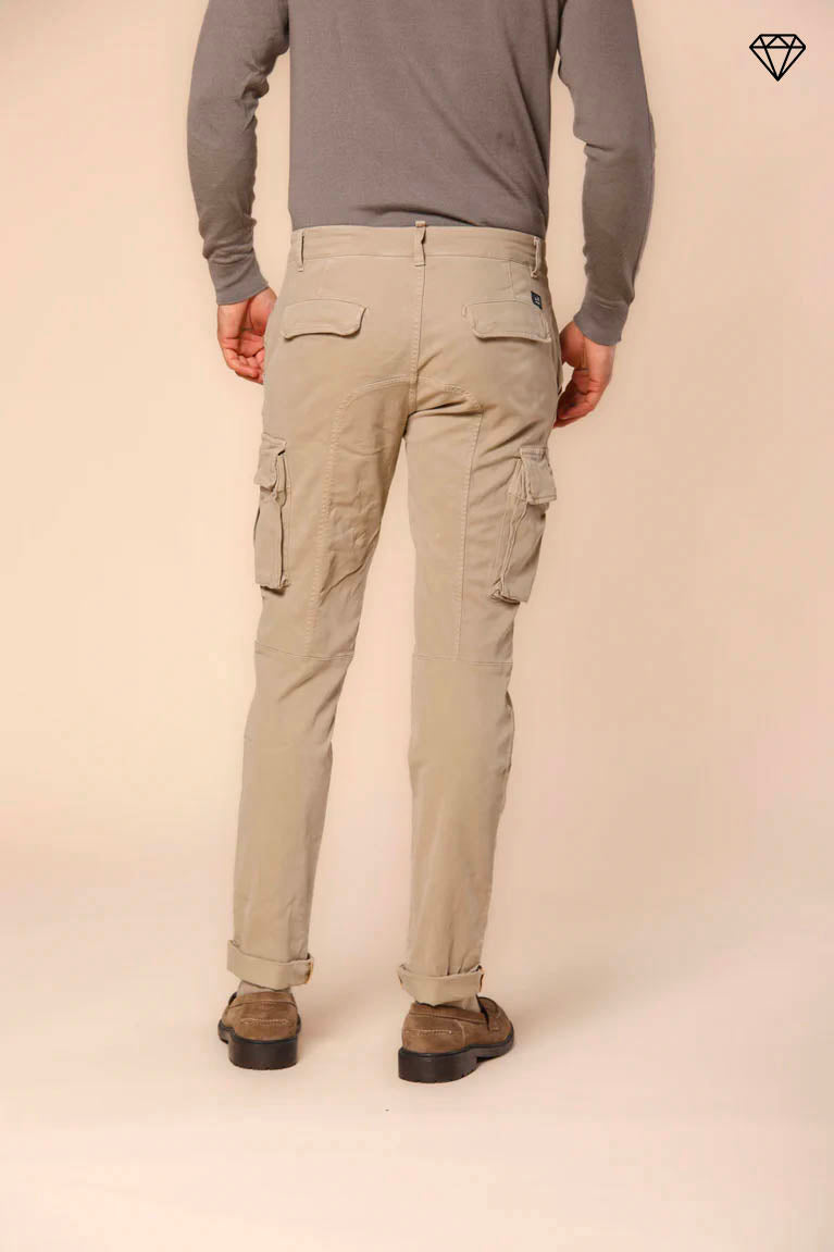 Chile pantalone cargo uomo in gabardina extra slim fit ①