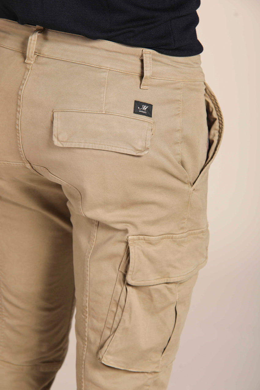 immagine 3 di pantalone cargo uomo modello Chile1 colore kaki fit extra slim di Mason's