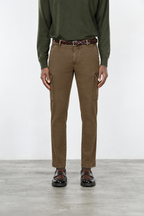 Chile pantalone cargo uomo in gabardina stretch extra slim fit ①