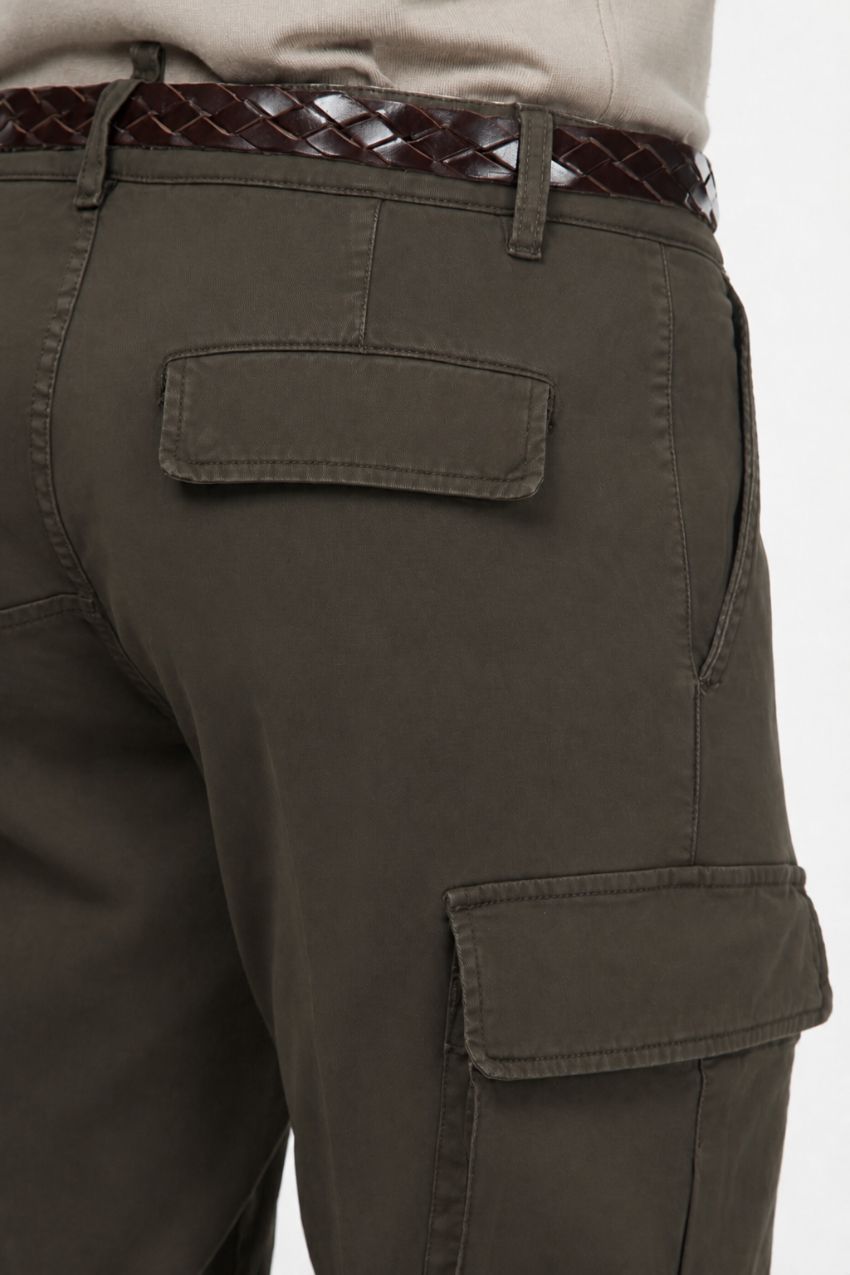 Chile pantalone cargo uomo in gabardina stretch extra slim fit ①