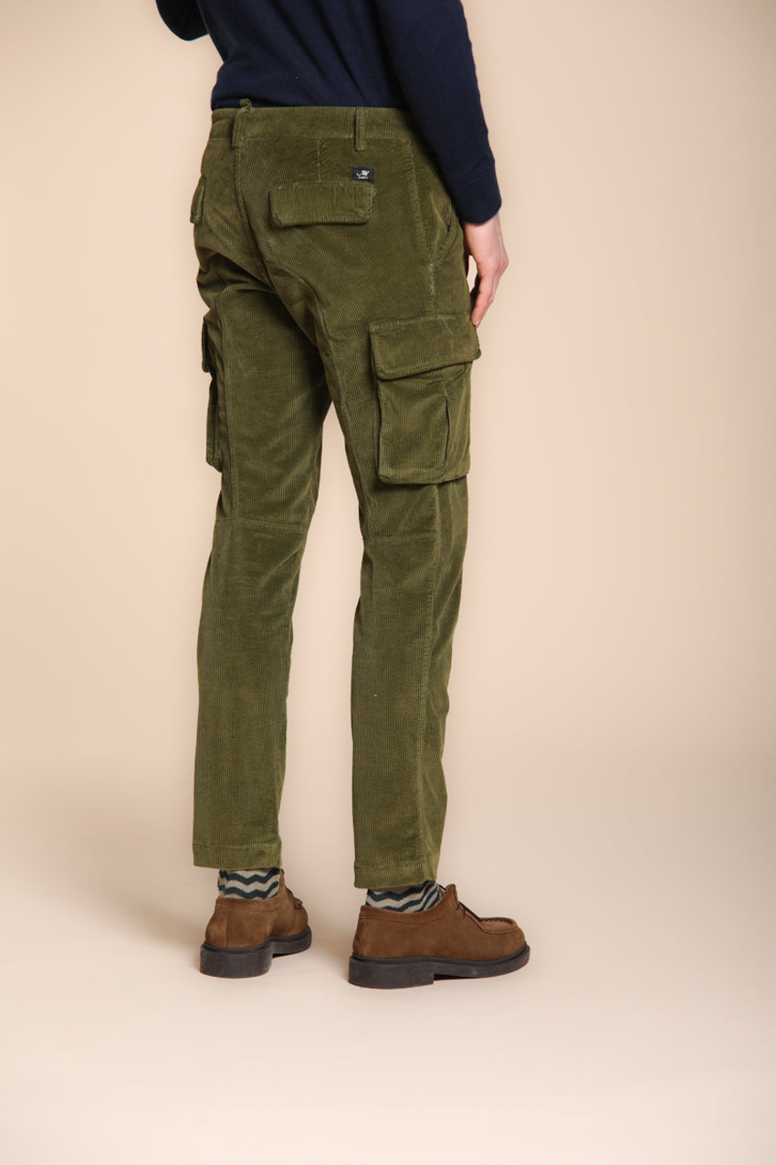 Chile pantalone cargo uomo in velluto 500 righe extra slim fit ①